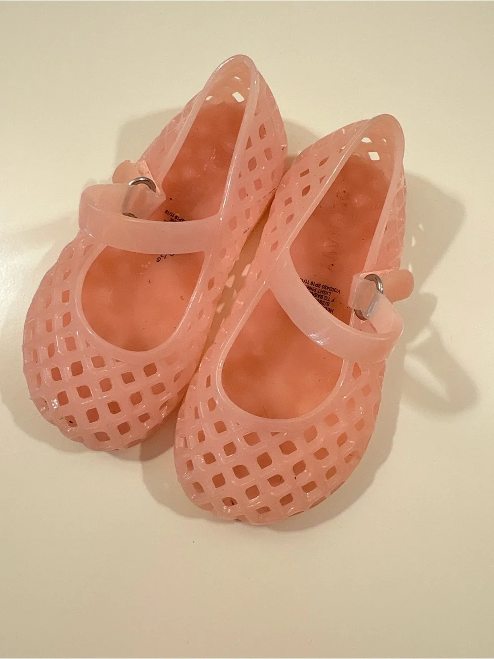 Pink Jelly Mary Jane Shoes-infant size 5 old navy